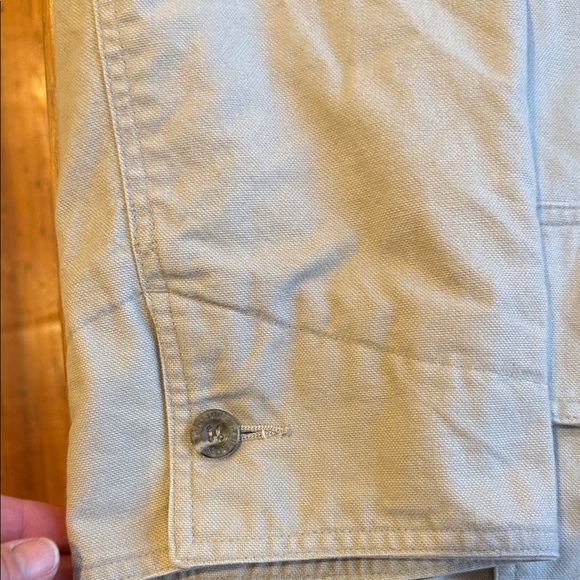 Eddie Bauer Men's Tan Barn Jacket with Brown corduroy Collar - Picture 7 of 9
